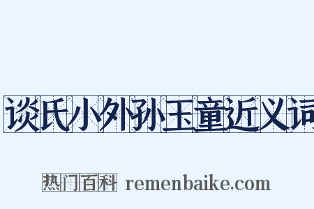 谈氏小外孙玉童近义词是什么意思的图片